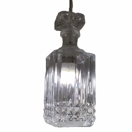Crystal decanter light fitting