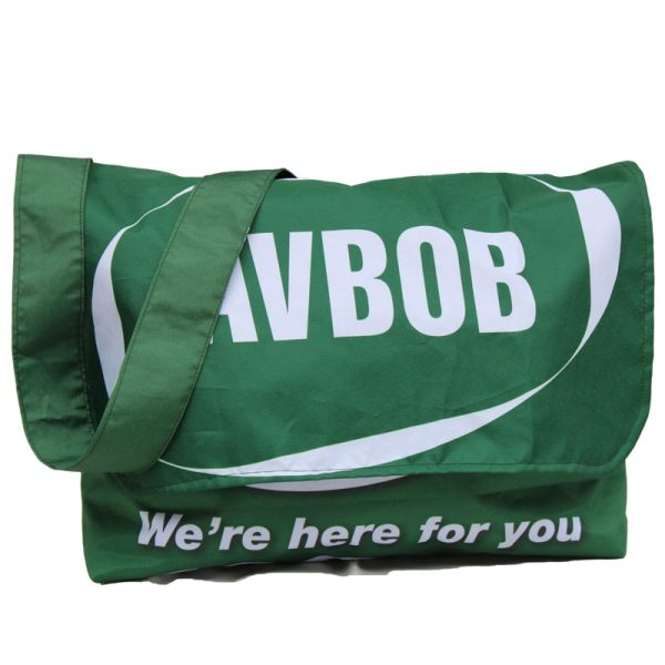 Durable recycled billboard fabric conference bags made from recycled billboard banners and manufactured in communities buy unemployed people