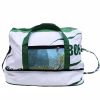 green and white sports tog bag