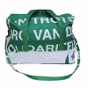 green and white sports tog bag made from billboard banner