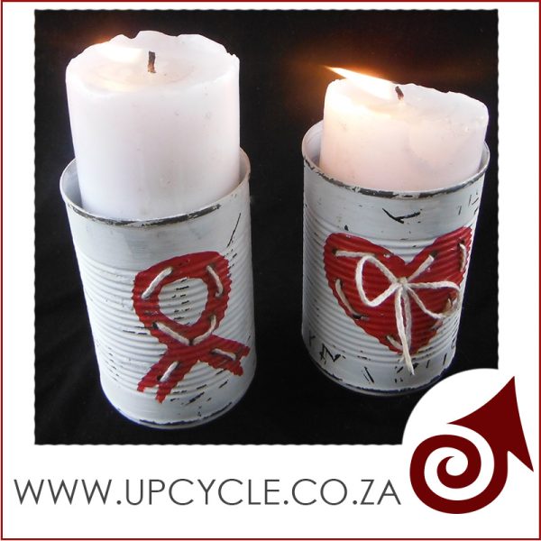 tin can candle holder