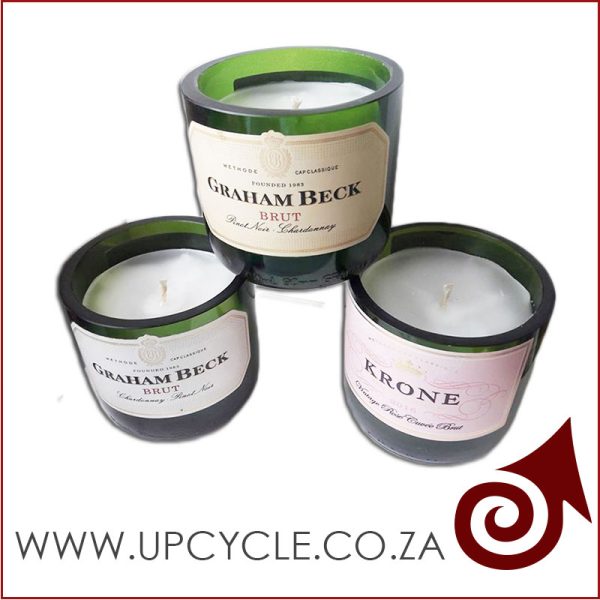 champagne bottle candle