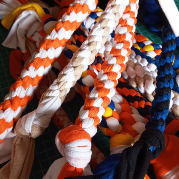 Upcycled T-Shirt Fabric Dog Chew Toys - Image 2