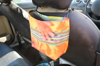 Upcycled Car Trash Bin Bag from scrap fabric - Image 5