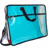 teal coloured pvc vinyl laptop bag