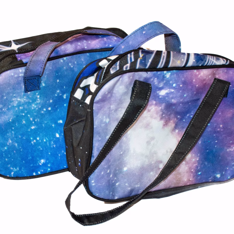 blue star pattern like night sky upcycled billboard banner hand bags