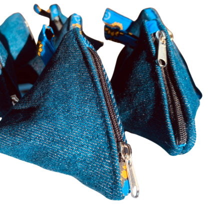 Upcycled Keyring Pouches made from denim