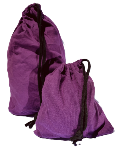 Upcycled t-shirt drawstring bags