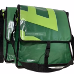 picture of a upcycled messanger bag made from pvc viyl billboard banner