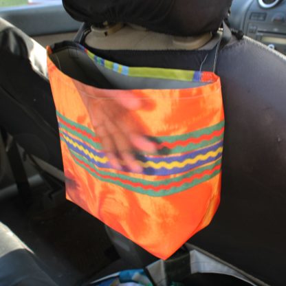 Upcycled Car Trash Bin Bag from scrap fabric - Image 2