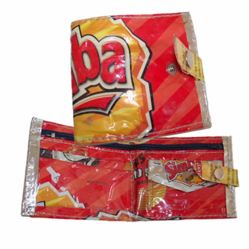 chip packet wallet recycled