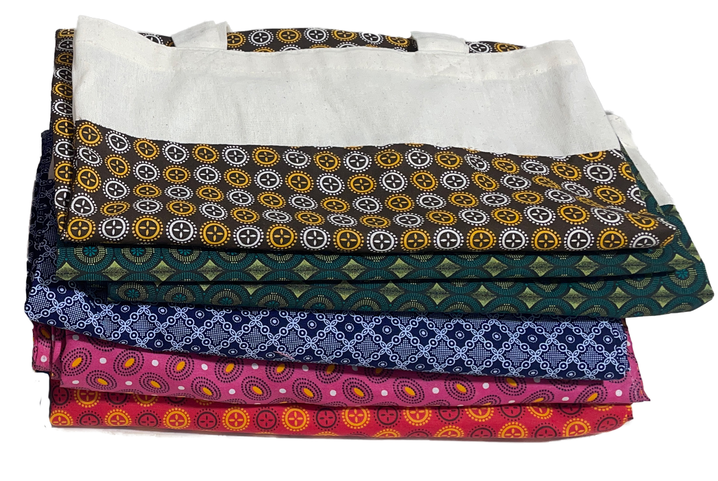 Cotton and shwe shwe tote bags