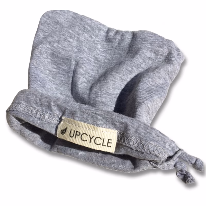grey drawstring bag