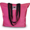 pink upcycled billboard banner shopping bag