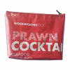 prawn cocktail recycled into a makeup bags