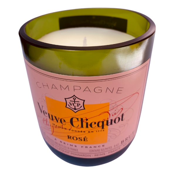 Candle made from champagne bottle - Image 8